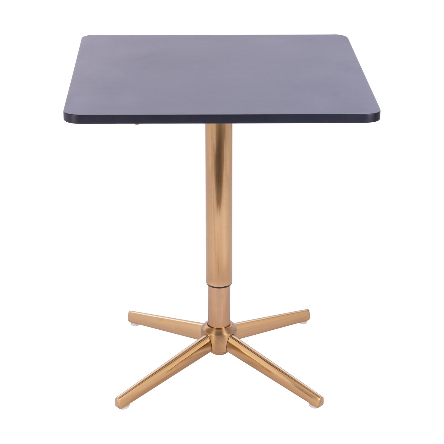 שולחן בר מרובע שחור 60*60 רגל כוכב זהב