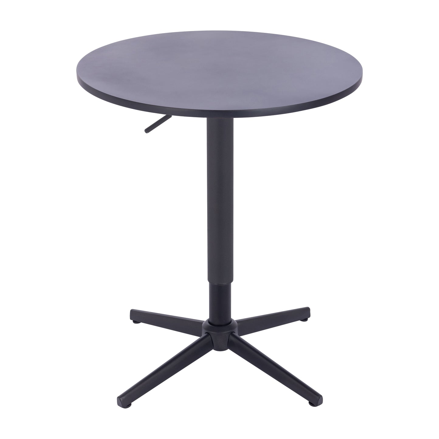 שולחן בר עגול שחור 60 ס"מ רגל כוכב שחור