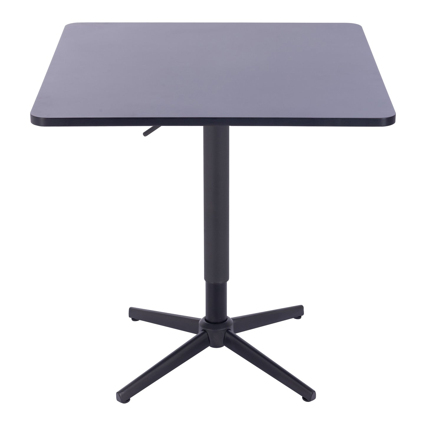 שולחן בר מרובע שחור 70*70 רגל כוכב שחור