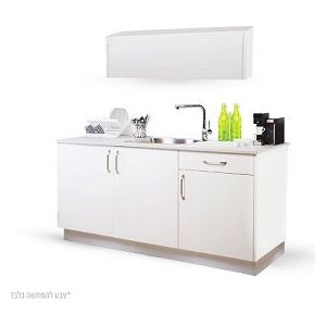 מטבחון עומר 1.80 + קלאפה, צבע לבן