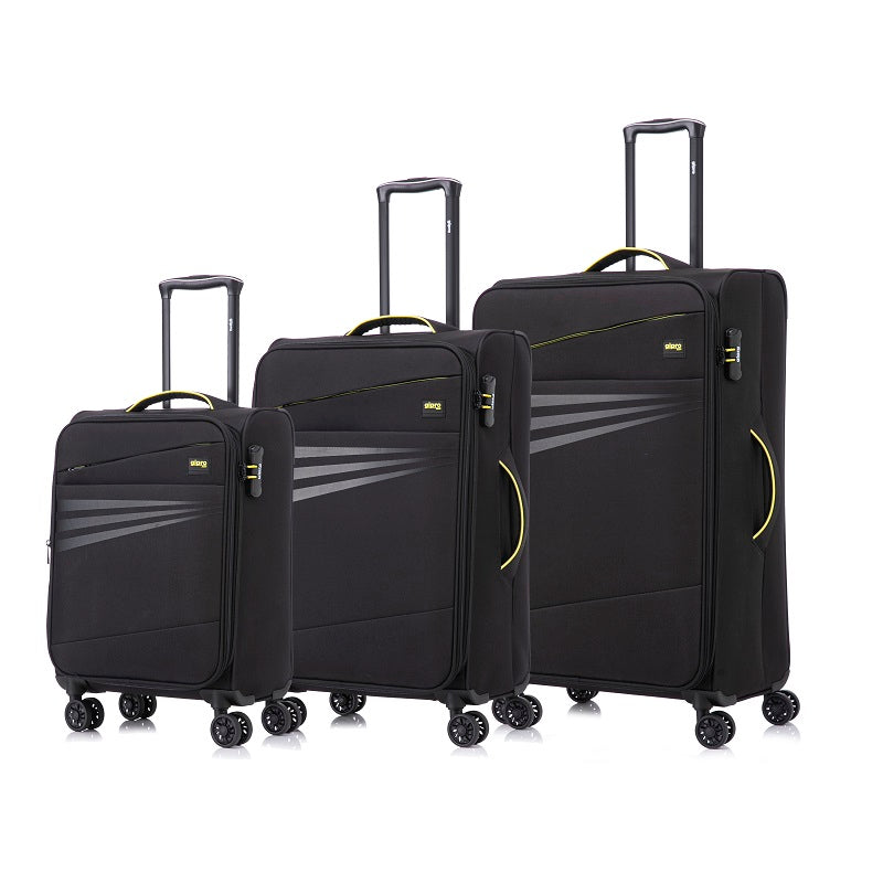 סט 3 מזוודות 19", 24", 28" בצבע שחור