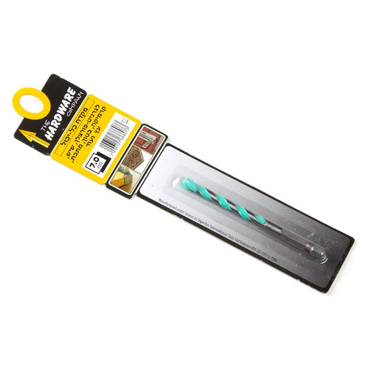 מקדח וידיה ירוק רב תכליתי 7 מ"מ 1 יח' בבליסטר