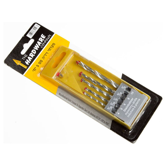 סט 5 מקדחי וידיה קנה עגול 10/8/6/5/4 מ"מ