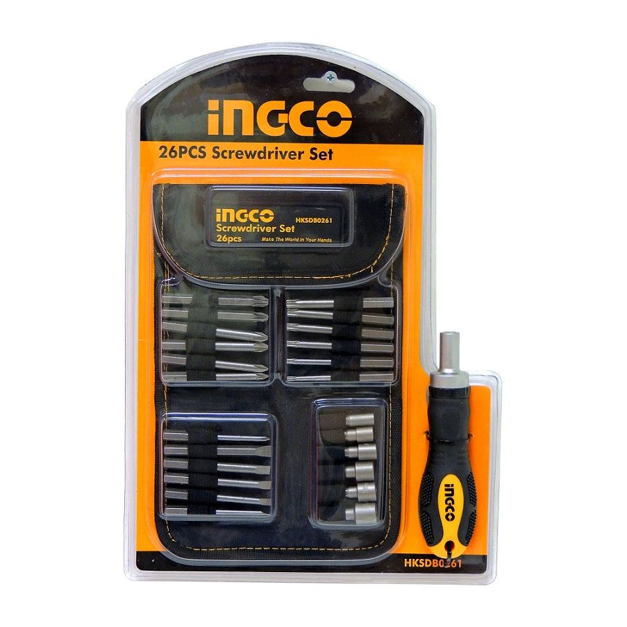 ידית ראצט 26 ראשים מתחלפים INGCO