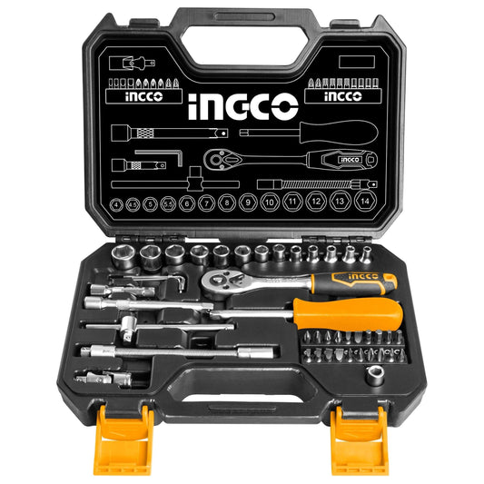 סט ראצט 1/4 ובוקסות 45 חלקים, Ingco