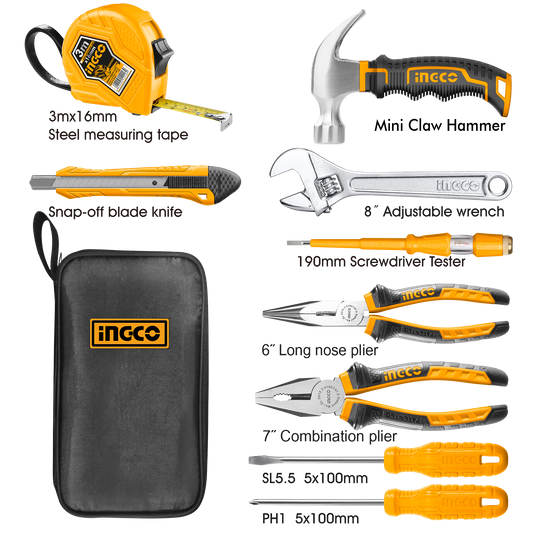 סט 9 כלי עבודה בנרתיק בד