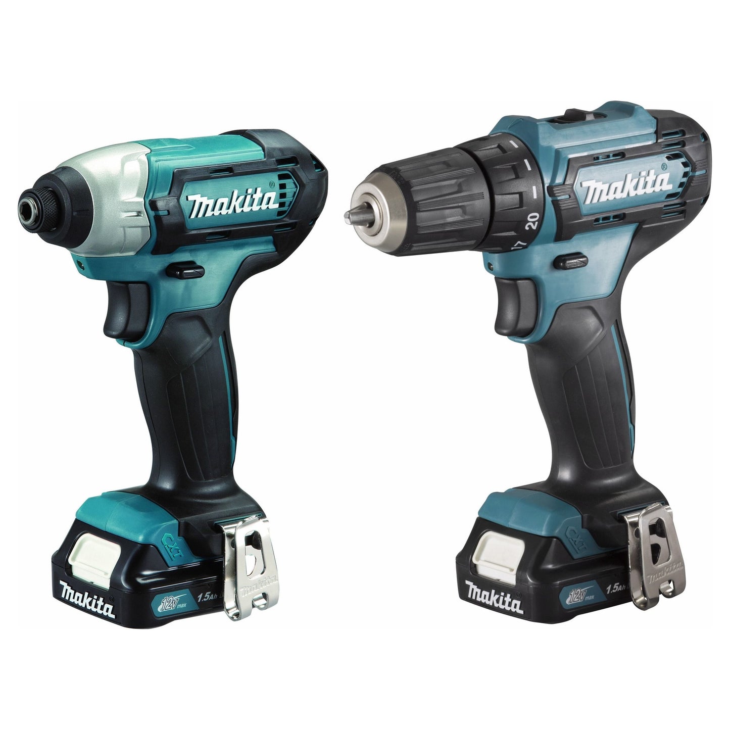 סט מברגה / מקדחה + אמפקט CLX224SX 12V במזוודת אלומיניום - מקיטה