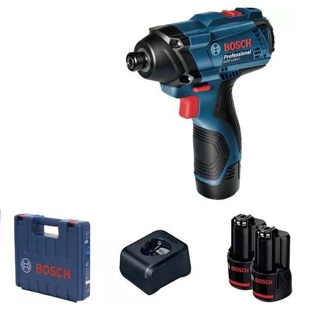 מברגת אימפקט 12V כולל 2 סוללות 2.0Ah ומטען במזוודה GDR 120-LI