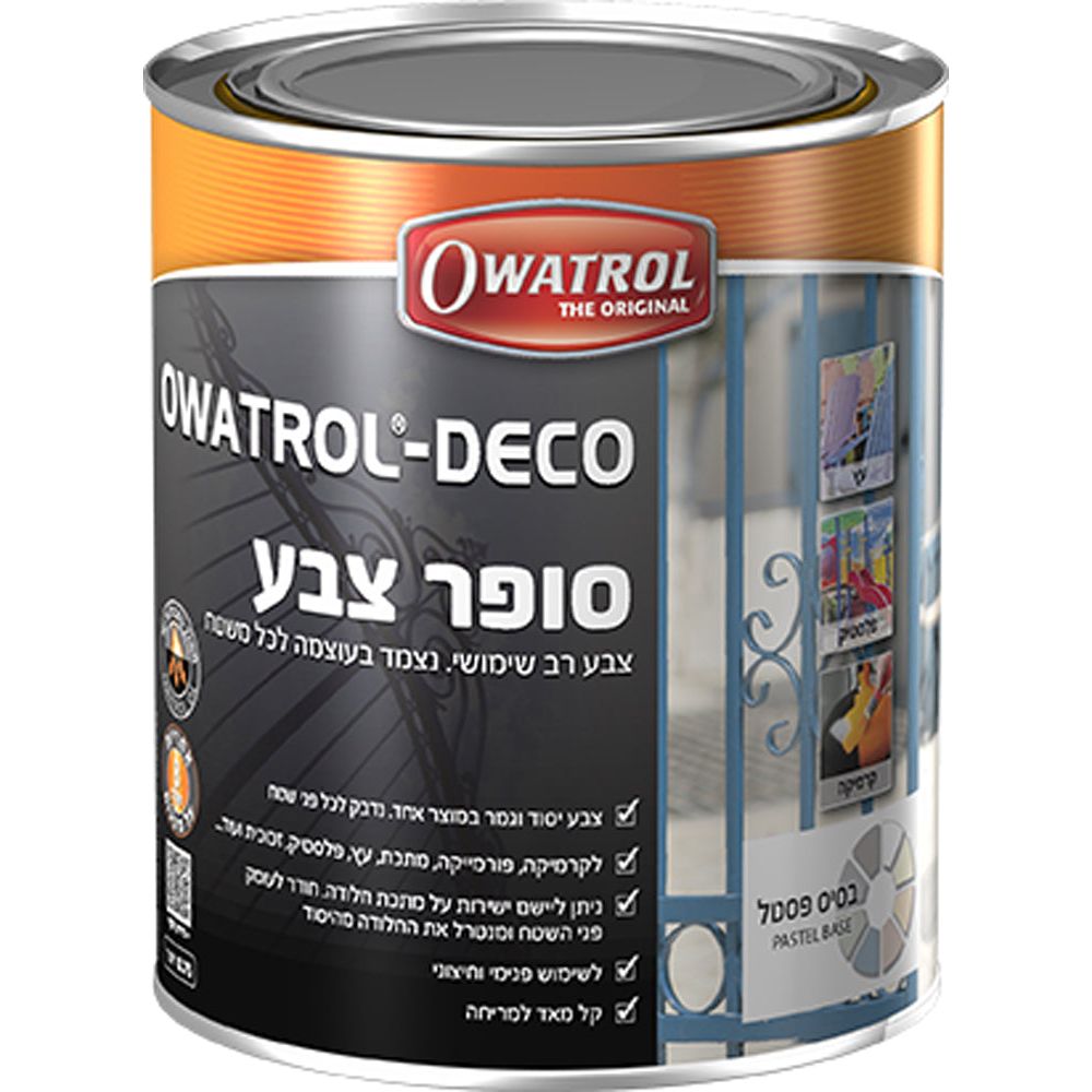 סופר צבע – צבע חזק לכל משטח – בסיס פסטל – 750 מ"ל