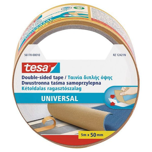 דבק דו צדדי רחב, 5 מטר על 50 מ"מ
