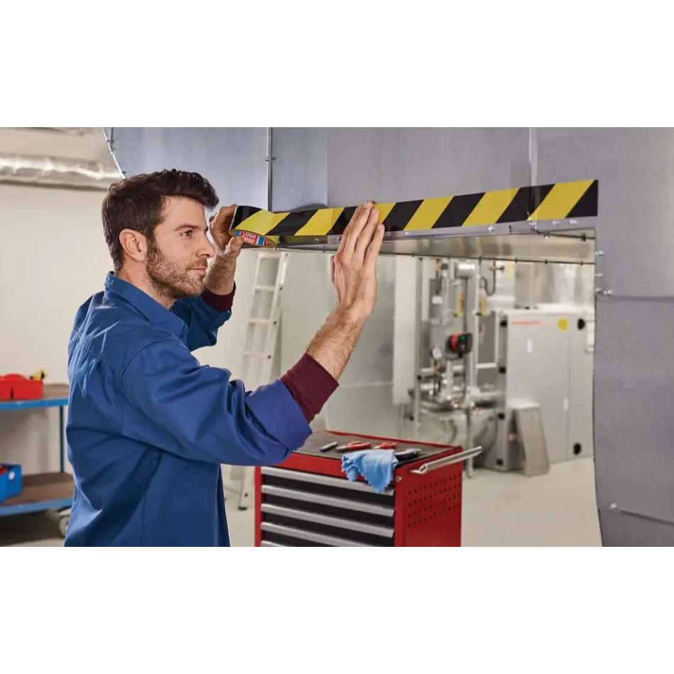 סרט אזהרה להדבקה 66 ממ * 50 מ צהוב שחור