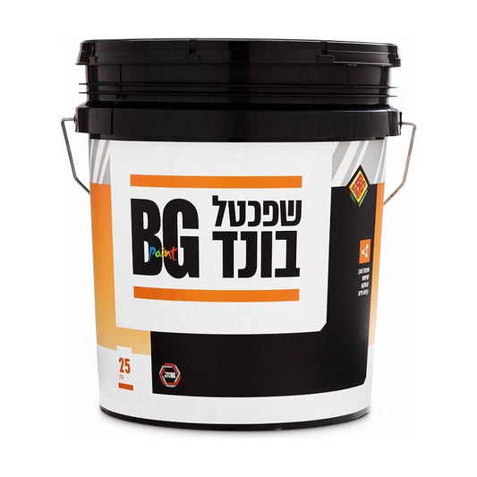 דלי צבע גדול עם תווית כתומה.