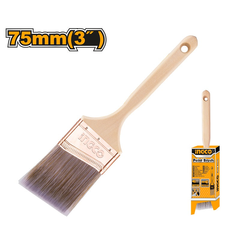 מברשת צבע 75 מ"מ, עטיפת קרטון כתומה.