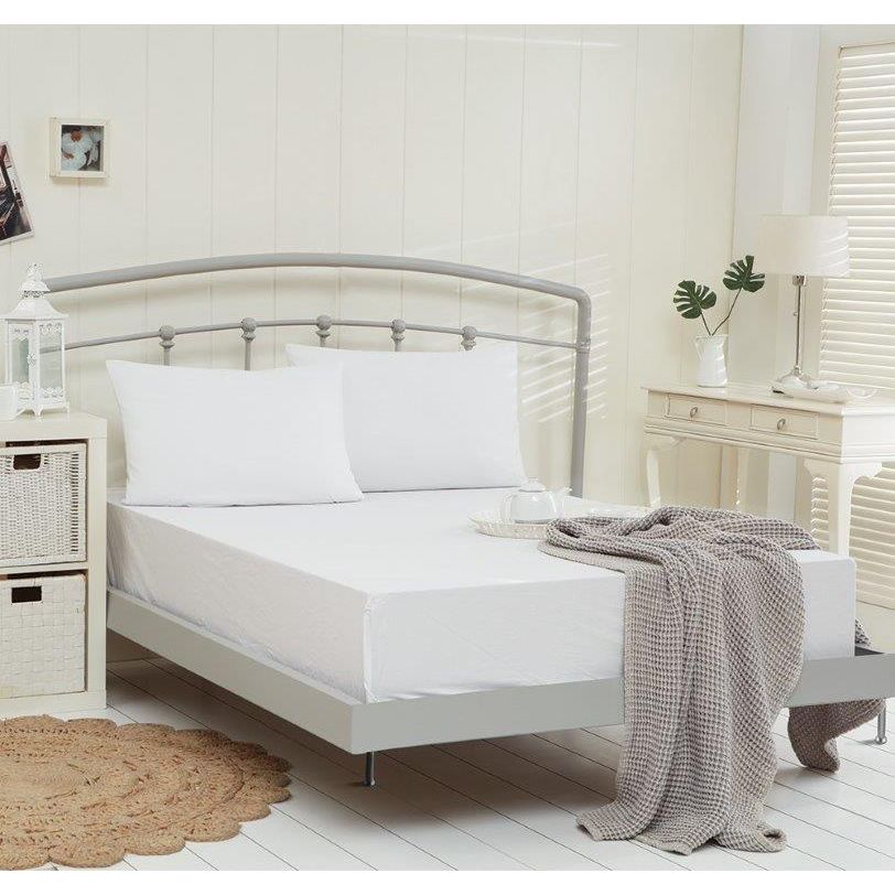 סט מצעים קיץ יחיד גרסי 100% כותנה 200*90 ס"מ לבן