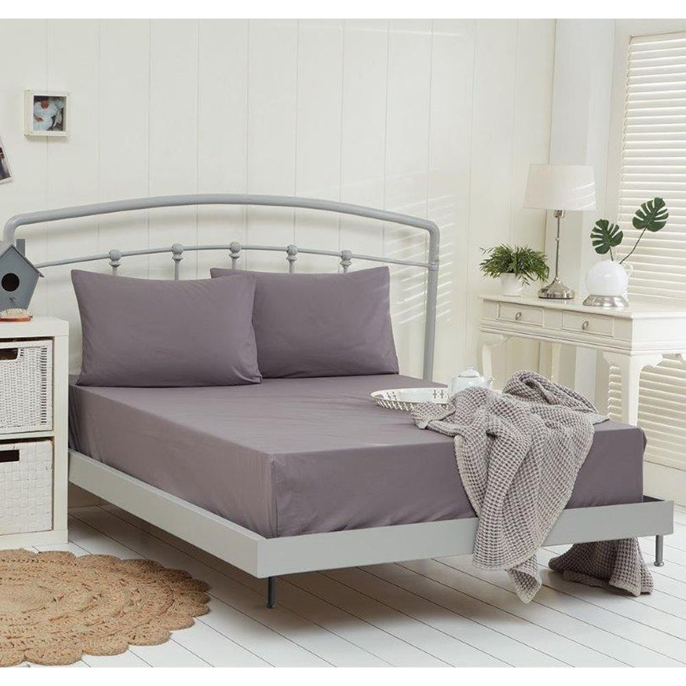 סט מצעים קיץ יחיד גרסי 100% כותנה 200*90 ס"מ
אפור פחם