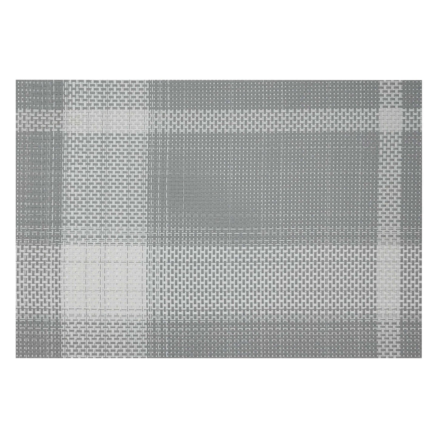 רביעיית פלייסמטים 30*45 ס"מ אפור לבן