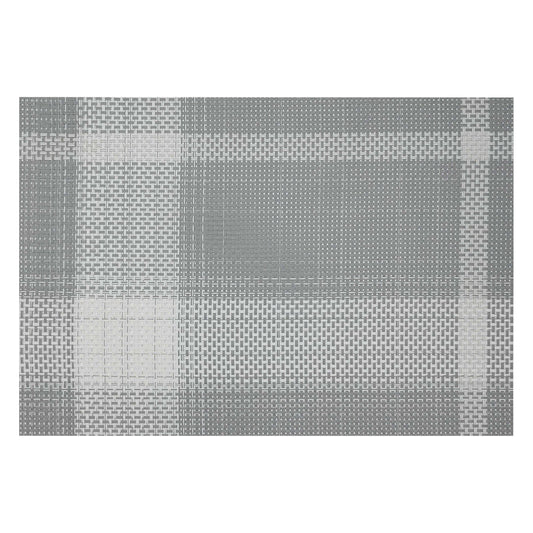 רביעיית פלייסמטים 30*45 ס"מ אפור לבן