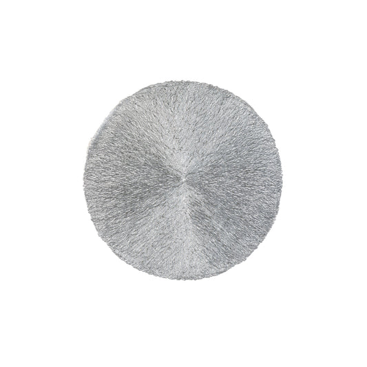 רביעיית פלייסמנטים עגולים 38 ס"מ כסוף