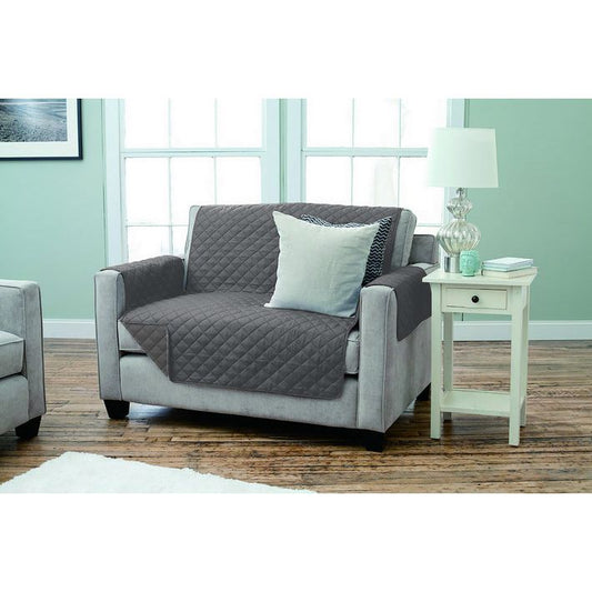 כיסוי לספה דו מושבית בצבע אפור 113*190 ס"מ