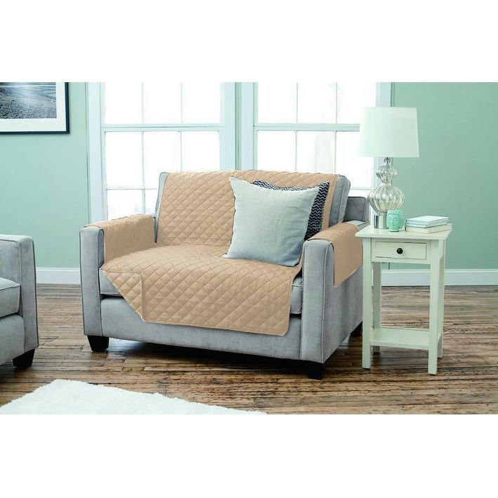 כיסוי לספה דו מושבית בצבע קרם 190X113 ס"מ