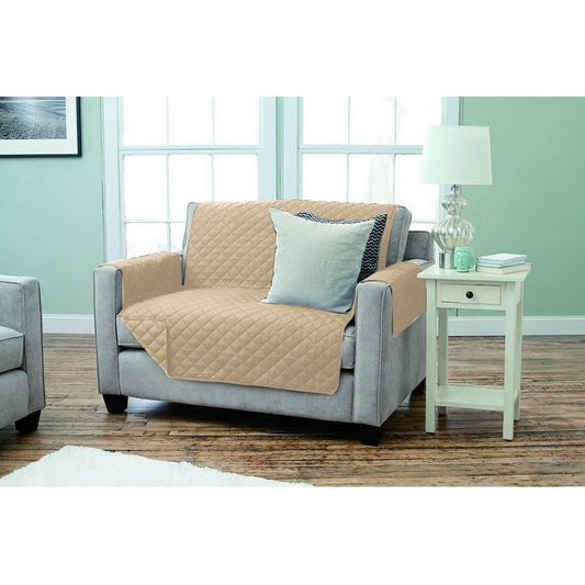 כיסוי לספה דו מושבית בצבע קרם 190X113 ס"מ