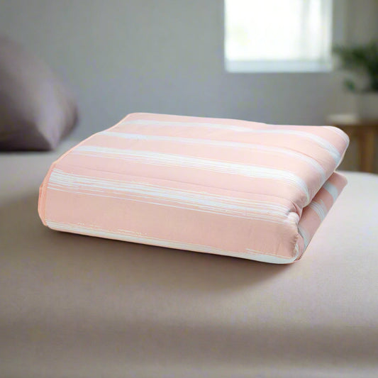 שמיכת קיץ יחיד 150/200 ס"מ מילק אנד האני קראש ורוד בייבי/לבן