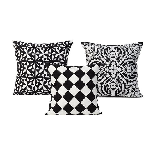 ציפית לכרית נוי 45*45 לבן/כחול