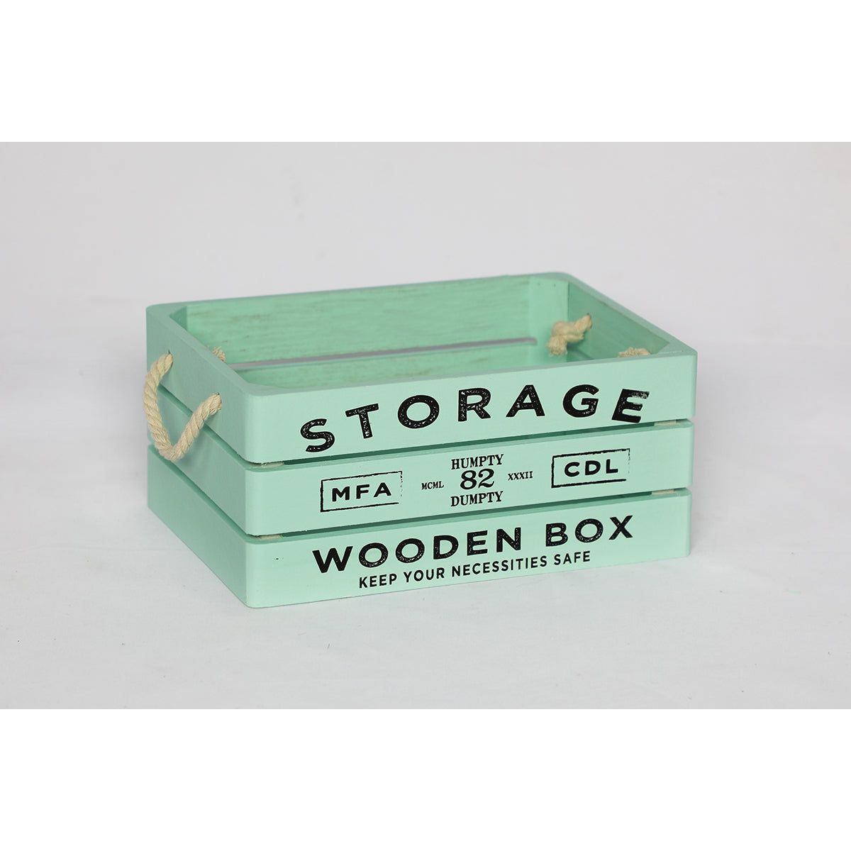 ארגז אחסון מעוצב ירוק מנטה L