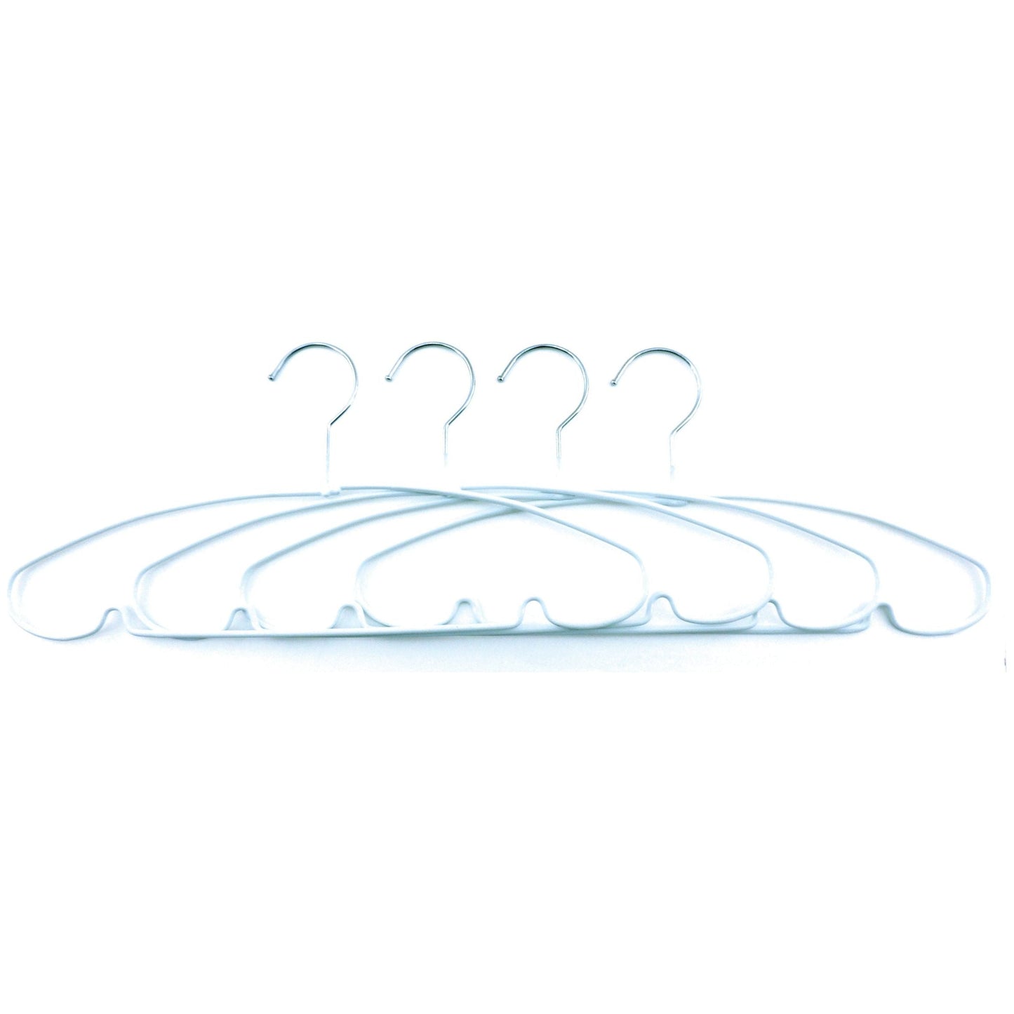 מארז 4 קולבי מתכת לבן