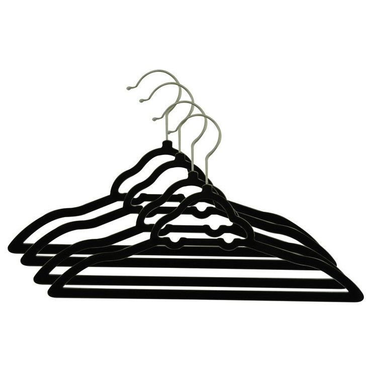 CARS סט 4 קולבי קטיפה לילדים שחור