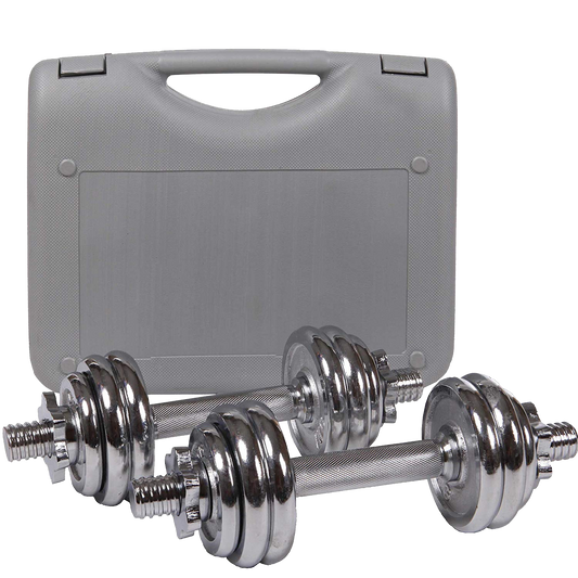 סט משקולות צלחת במזוודה 15 ק"ג