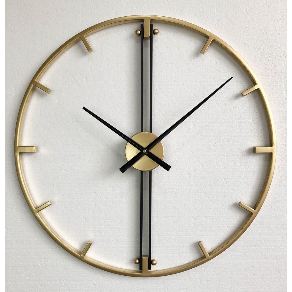 שעון קיר מעוצב קלאסי זהב 60 סמ