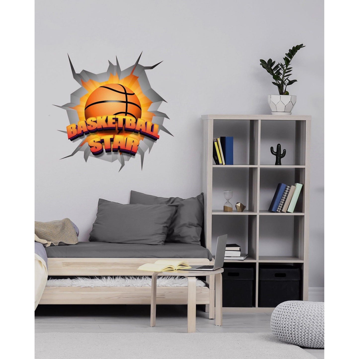 BASKETBALL STAR מדבקת קיר
