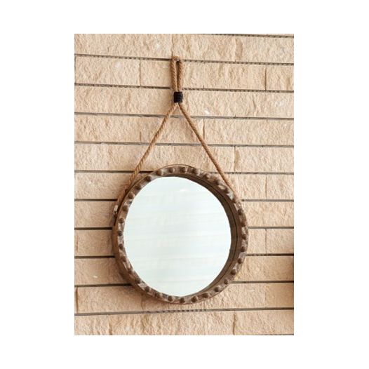 מראה עגולה בינונית בשילוב חבל