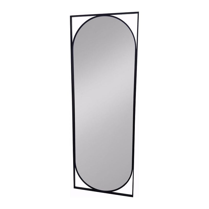 מראה מעוצבת במסגרת שחורה 117*42 ס מ