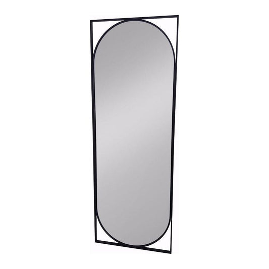 מראה מעוצבת במסגרת שחורה 117*42 ס מ