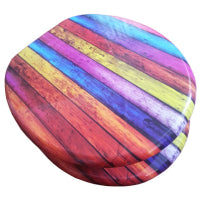 מושב אסלה MDF פסים צבעוני