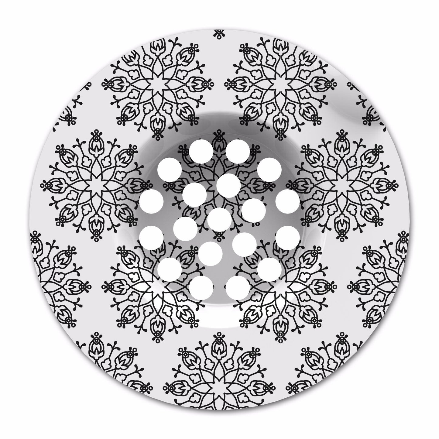 מסננת מתחדשת לכיור אמבטיה - פורצלן שחור 4 במארז