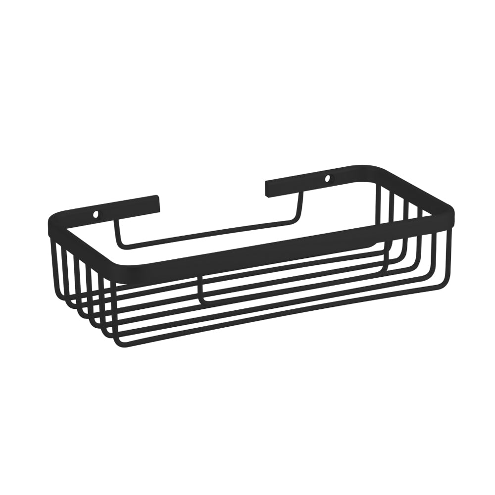 מדף רשת מלבני בודד אלומיניום שחור