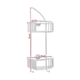 מדף רשת דו קומתי פינתי אלומניום