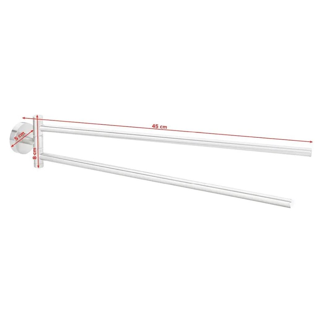 מתלה מגבות 2 זרועות דגם MOON