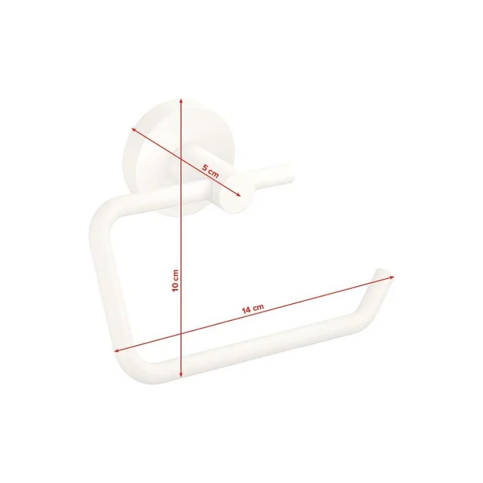 מתקן לנייר טואלט ללא כיסוי לבן דגם MOON