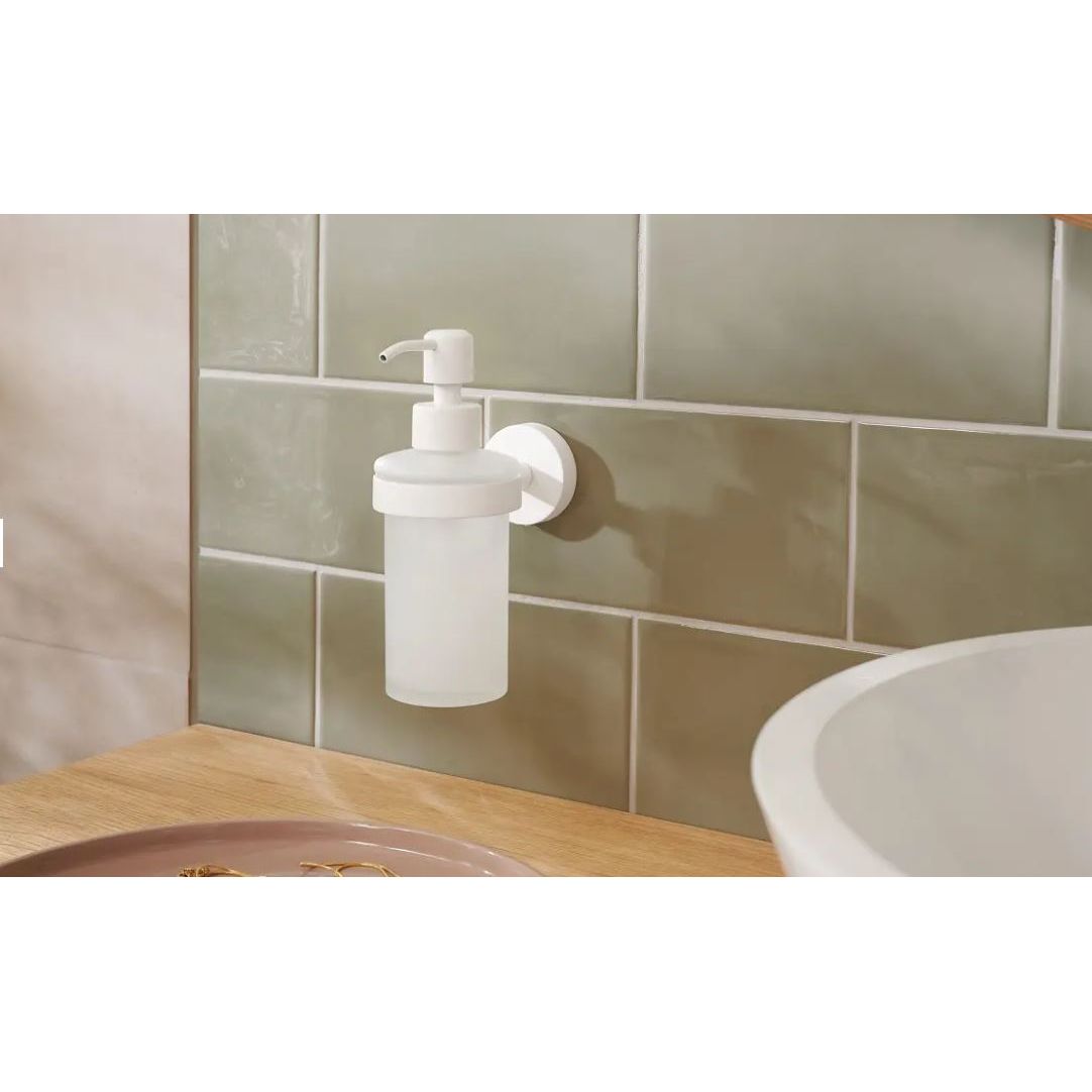 דיספנסר לסבון נוזלי לבן דגם MOON