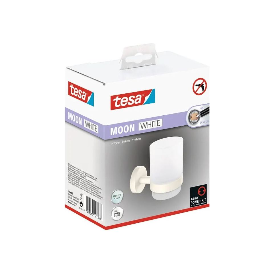 מתקן למברשות שיניים לבן דגם MOON