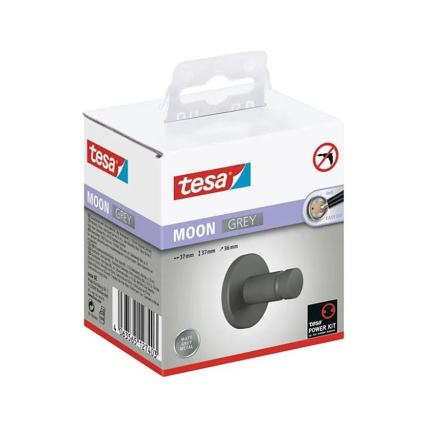 וו תליה למגבת אפור דגם MOON