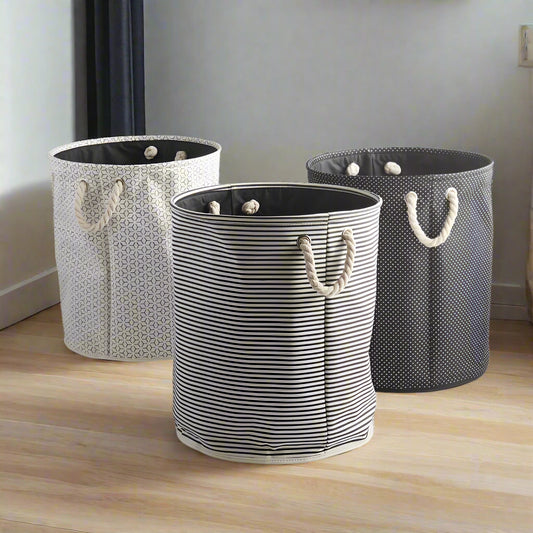 סל כביסה מבד 50 ליטר פסים