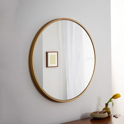 מראה עגולה מוזהבת 60 סמ