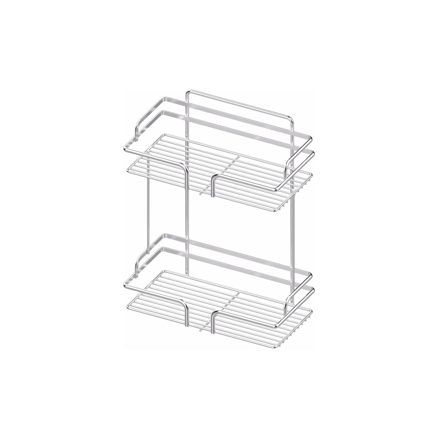 מדף רשת מלבני 2 קומות ליברפול כרום
