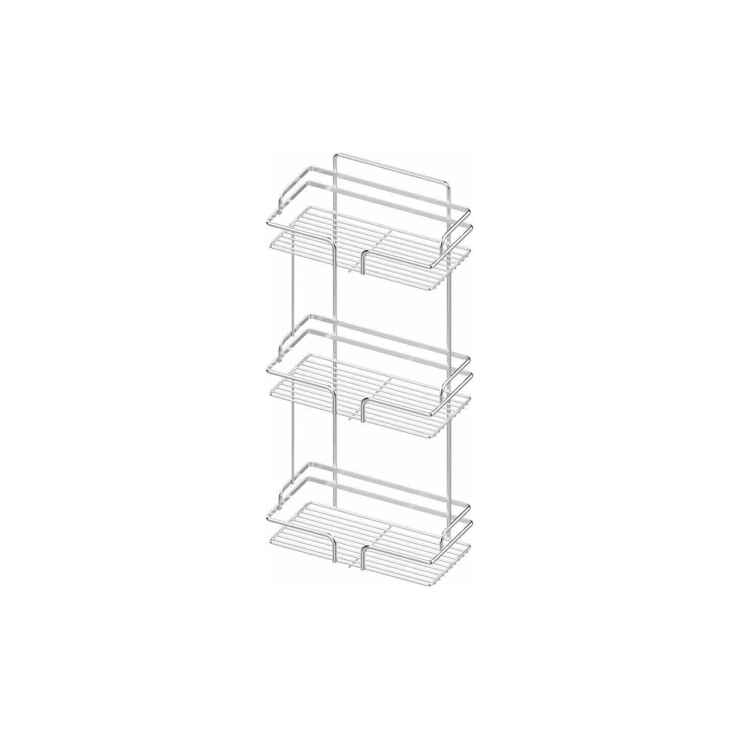 מדף רשת מלבני 3 קומות ליברפול כרום