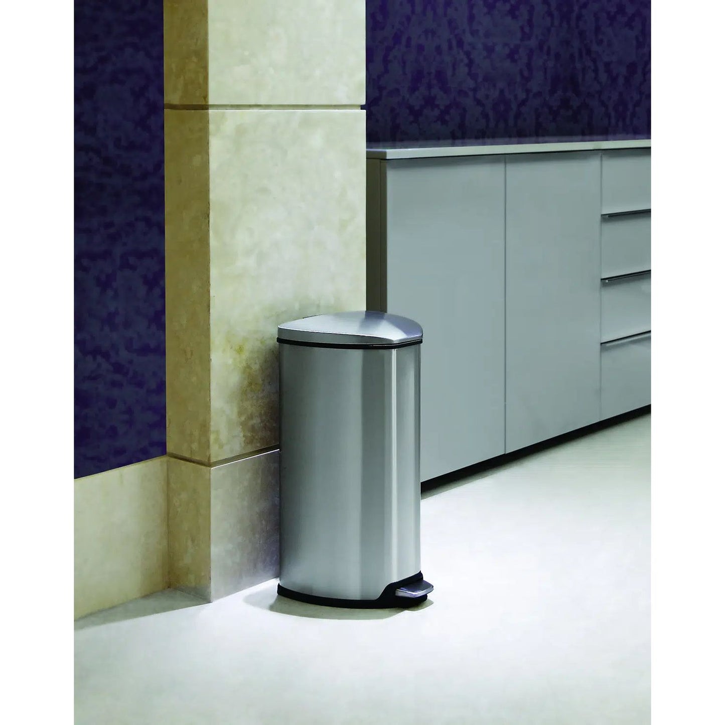 פח פדל 35 ליטר משולש כסוף EKO GRACE